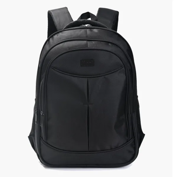 MOCHILA CUERO NEGRA