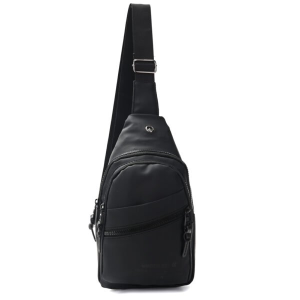 Morral impermeable con dos compartimentos y bolsillo frontal - Negro