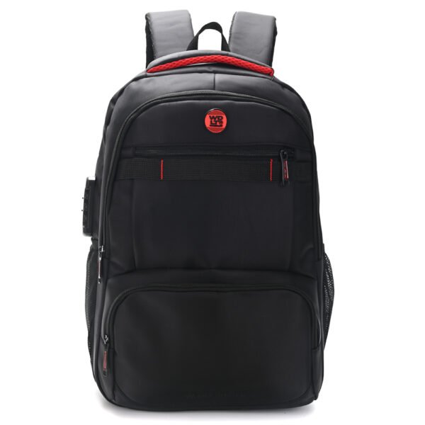 Mochila portanotebook con candado cierre reforzado y bolsillos internos WDLT Urban Red - Negro