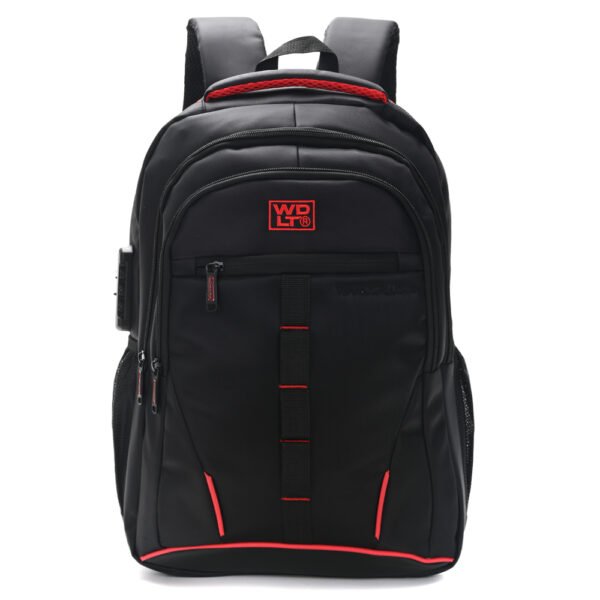 Mochila portanotebook con candado cierre reforzado y bolsillos internos WDLT Urban Red - Negro