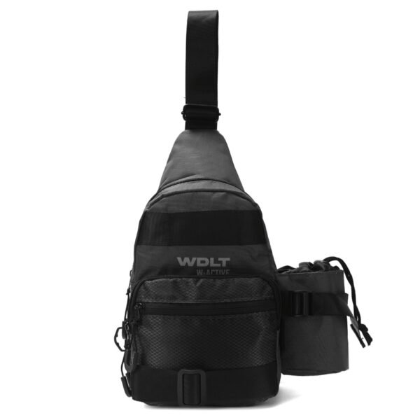 Morral Sling WDLT Active con portabotella termico - Negro