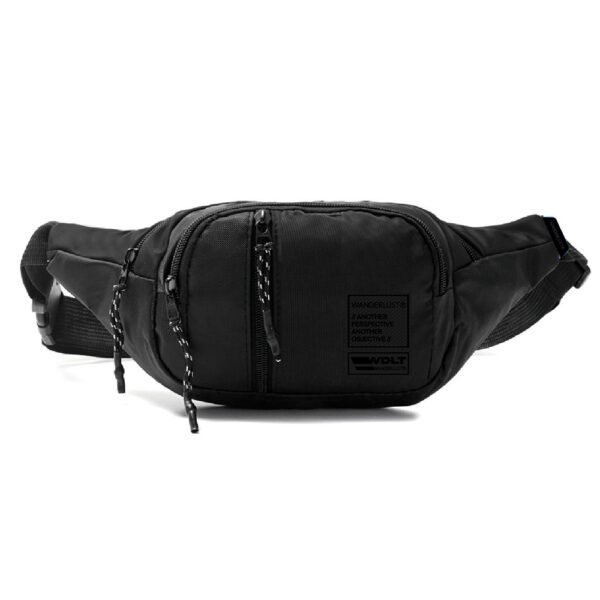 Riñonera impermeable WDLT Urban Mode con dos compartimentos y bolsillo frontal - Negro